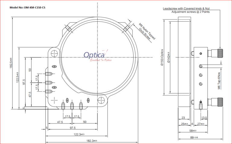 OM-KM-C150-CS Kinematic Mirror Mount for 150mm Mirror